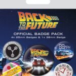 Κονκάρδες Back to the Future – DeLorean Pin‑Back Buttons 5‑Pack