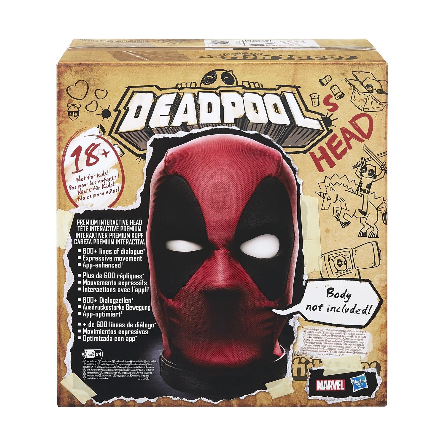 0186232 Marvel – Deadpool Premium Interactive Head - Image 1